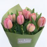 10 szálas, egyszínű tulipán csokor