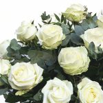Elegáns fehér rózsa csokor