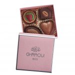 Pink Arioso Flower box with Ghraoui Chocolate Specialty