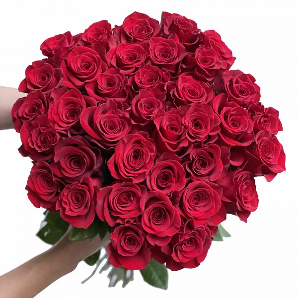 Gyönyörű, vörös rózsacsokor