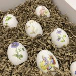 Painted porcelain Easter eggs gift box - 8 eggs/box