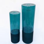 Graceful blue glass vase