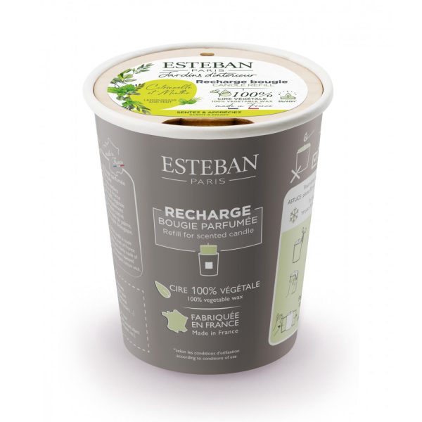 Esteban scented candles refill - Lemongrass & mint